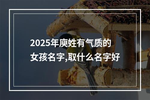2025年庾姓有气质的女孩名字,取什么名字好