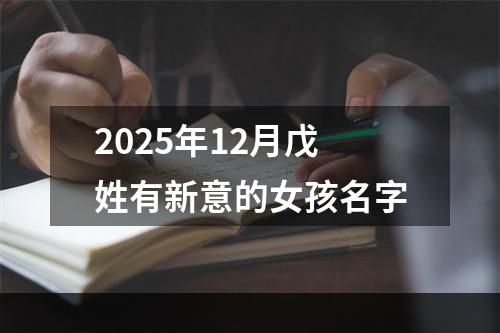2025年12月戊姓有新意的女孩名字