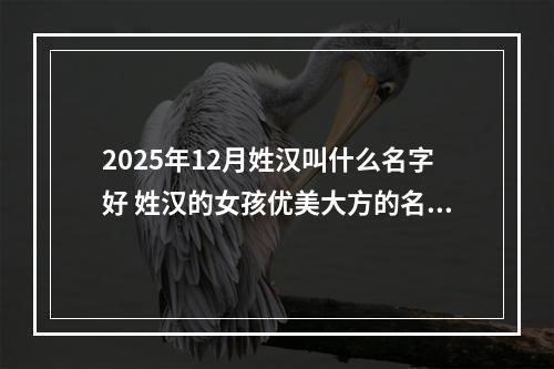 2025年12月姓汉叫什么名字好 姓汉的女孩优美大方的名字