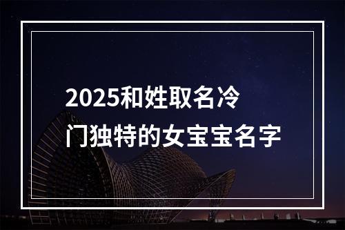 2025和姓取名冷门独特的女宝宝名字