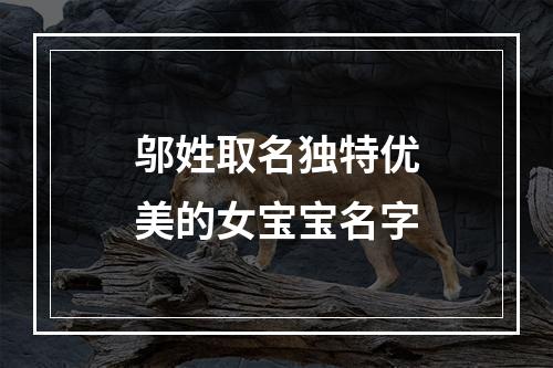 邬姓取名独特优美的女宝宝名字
