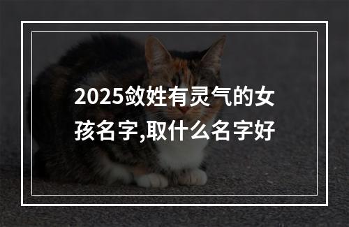 2025敛姓有灵气的女孩名字,取什么名字好
