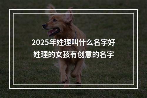 2025年姓理叫什么名字好 姓理的女孩有创意的名字