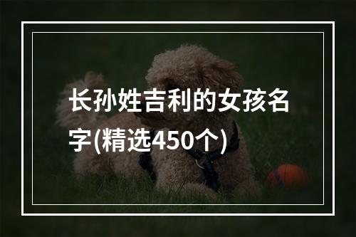 长孙姓吉利的女孩名字(精选450个)