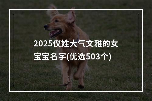 2025仪姓大气文雅的女宝宝名字(优选503个)
