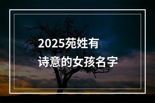 2025苑姓有诗意的女孩名字