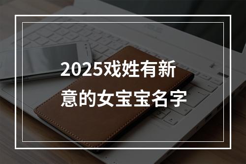 2025戏姓有新意的女宝宝名字