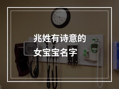 兆姓有诗意的女宝宝名字