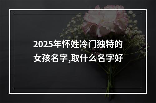 2025年怀姓冷门独特的女孩名字,取什么名字好