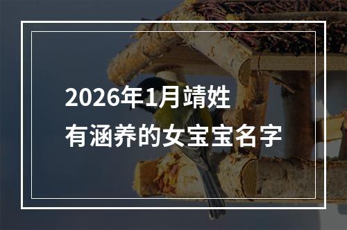 2026年1月靖姓有涵养的女宝宝名字