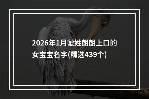 2026年1月虢姓朗朗上口的女宝宝名字(精选439个)