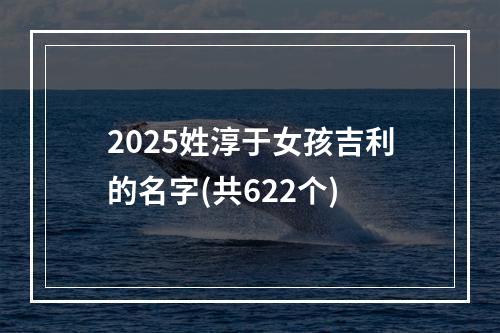 2025姓淳于女孩吉利的名字(共622个)