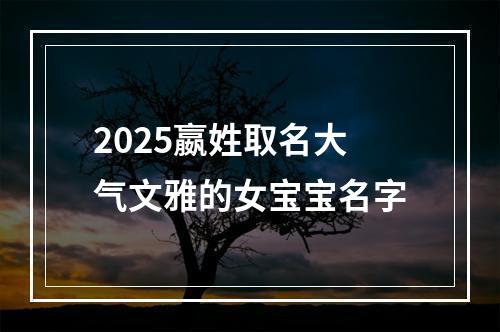 2025嬴姓取名大气文雅的女宝宝名字