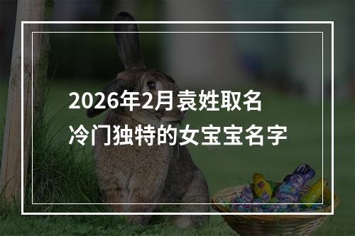 2026年2月袁姓取名冷门独特的女宝宝名字