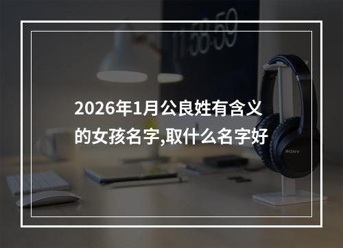 2026年1月公良姓有含义的女孩名字,取什么名字好