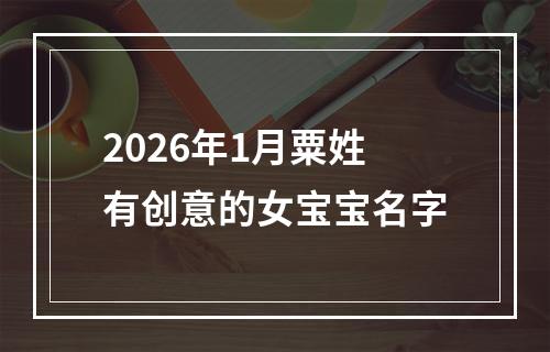 2026年1月粟姓有创意的女宝宝名字