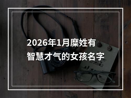 2026年1月糜姓有智慧才气的女孩名字