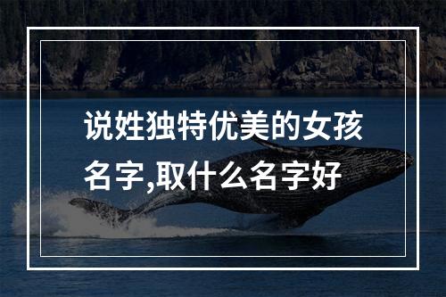 说姓独特优美的女孩名字,取什么名字好