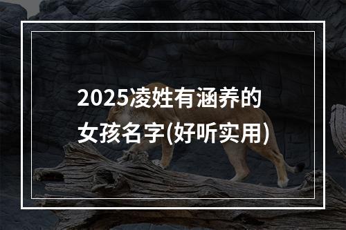 2025凌姓有涵养的女孩名字(好听实用)
