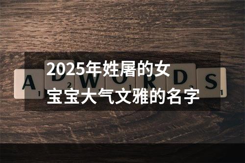 2025年姓屠的女宝宝大气文雅的名字