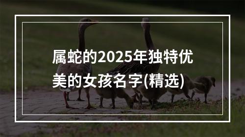 属蛇的2025年独特优美的女孩名字(精选)