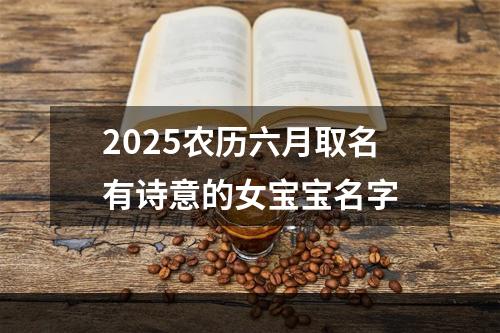 2025农历六月取名有诗意的女宝宝名字