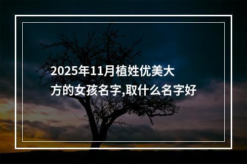 2025年11月植姓优美大方的女孩名字,取什么名字好