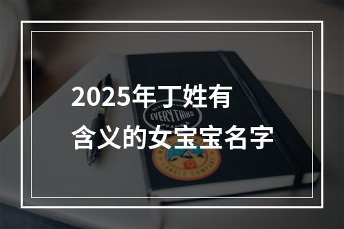 2025年丁姓有含义的女宝宝名字