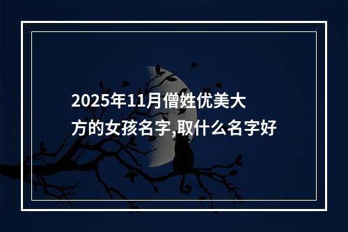 2025年11月僧姓优美大方的女孩名字,取什么名字好