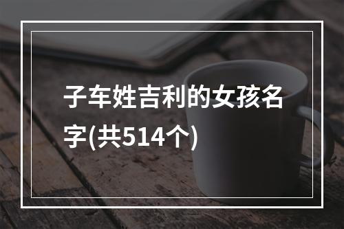 子车姓吉利的女孩名字(共514个)