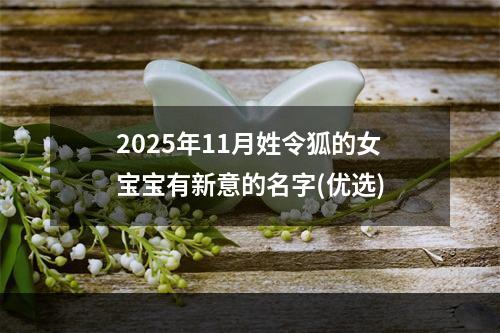 2025年11月姓令狐的女宝宝有新意的名字(优选)
