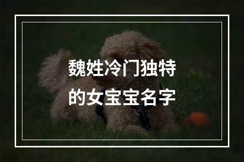 魏姓冷门独特的女宝宝名字