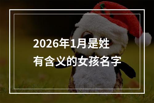 2026年1月是姓有含义的女孩名字