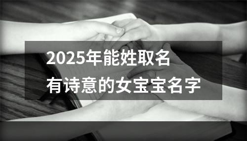 2025年能姓取名有诗意的女宝宝名字