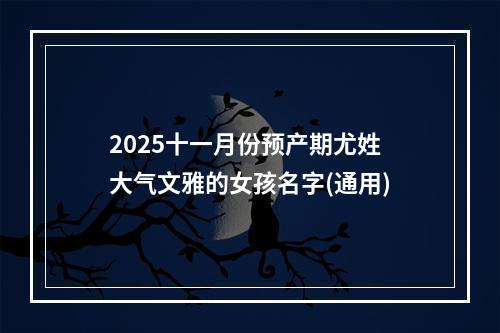 2025十一月份预产期尤姓大气文雅的女孩名字(通用)