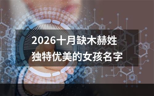 2026十月缺木赫姓独特优美的女孩名字