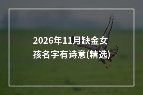 2026年11月缺金女孩名字有诗意(精选)