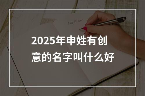 2025年申姓有创意的名字叫什么好
