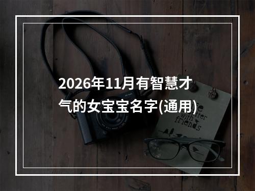 2026年11月有智慧才气的女宝宝名字(通用)