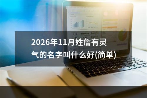 2026年11月姓詹有灵气的名字叫什么好(简单)