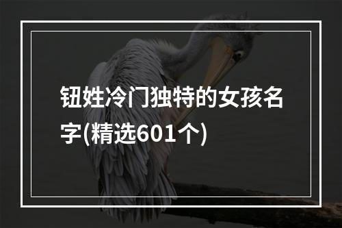 钮姓冷门独特的女孩名字(精选601个)