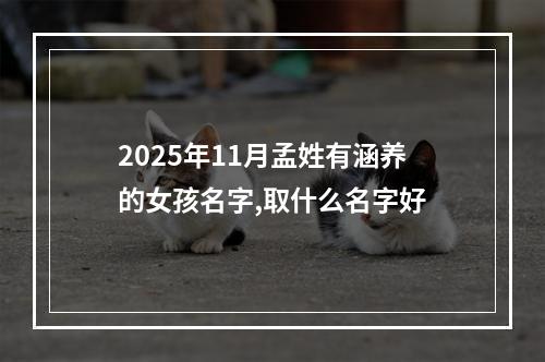 2025年11月孟姓有涵养的女孩名字,取什么名字好