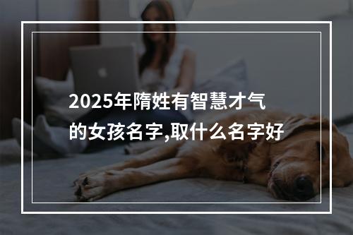 2025年隋姓有智慧才气的女孩名字,取什么名字好