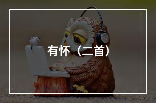 有怀（二首）