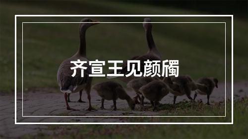 齐宣王见颜斶