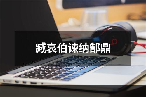 臧哀伯谏纳郜鼎