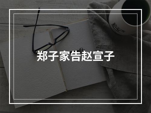 郑子家告赵宣子