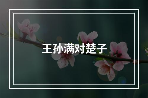 王孙满对楚子