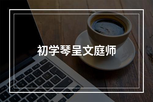 初学琴呈文庭师