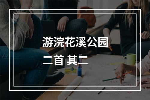 游浣花溪公园二首 其二